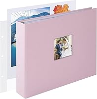 Vista 1 de 8x8 DIY pequeño álbum de recortes con 3 anillas, álbum de fotos, diario con 30 fundas de plástico, 60 páginas y cubierta de tela para viajes