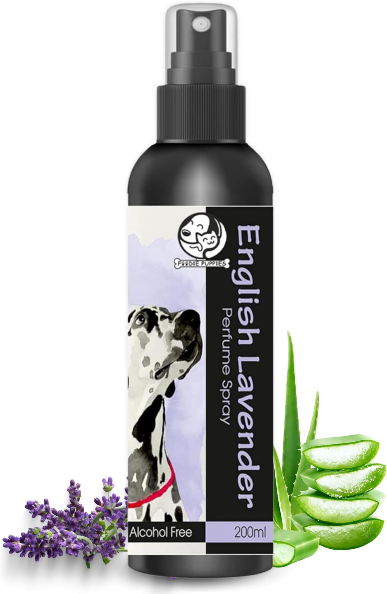 Foodie Puppies Dog Perfume Spray English Lavender - 200ml | Extract of Lavender and Aloe-vera | Daily use, Safe Deodorizer, Coat Perfume, Body Bad Odor - Safe & Effective Pet-Friendly Formula for Dogs