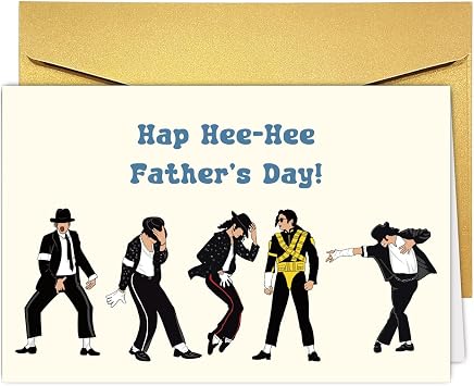 Music Fathers Day Card, Funny Fathers Day Card for Dancer Dad from Daughter Son Kids, Musical Happy Fathers Day Cards for Grandpa Husband Boyfriend Son Uncle Nephew, Hip Hop Fathers Day Gift for Music Dance Lover