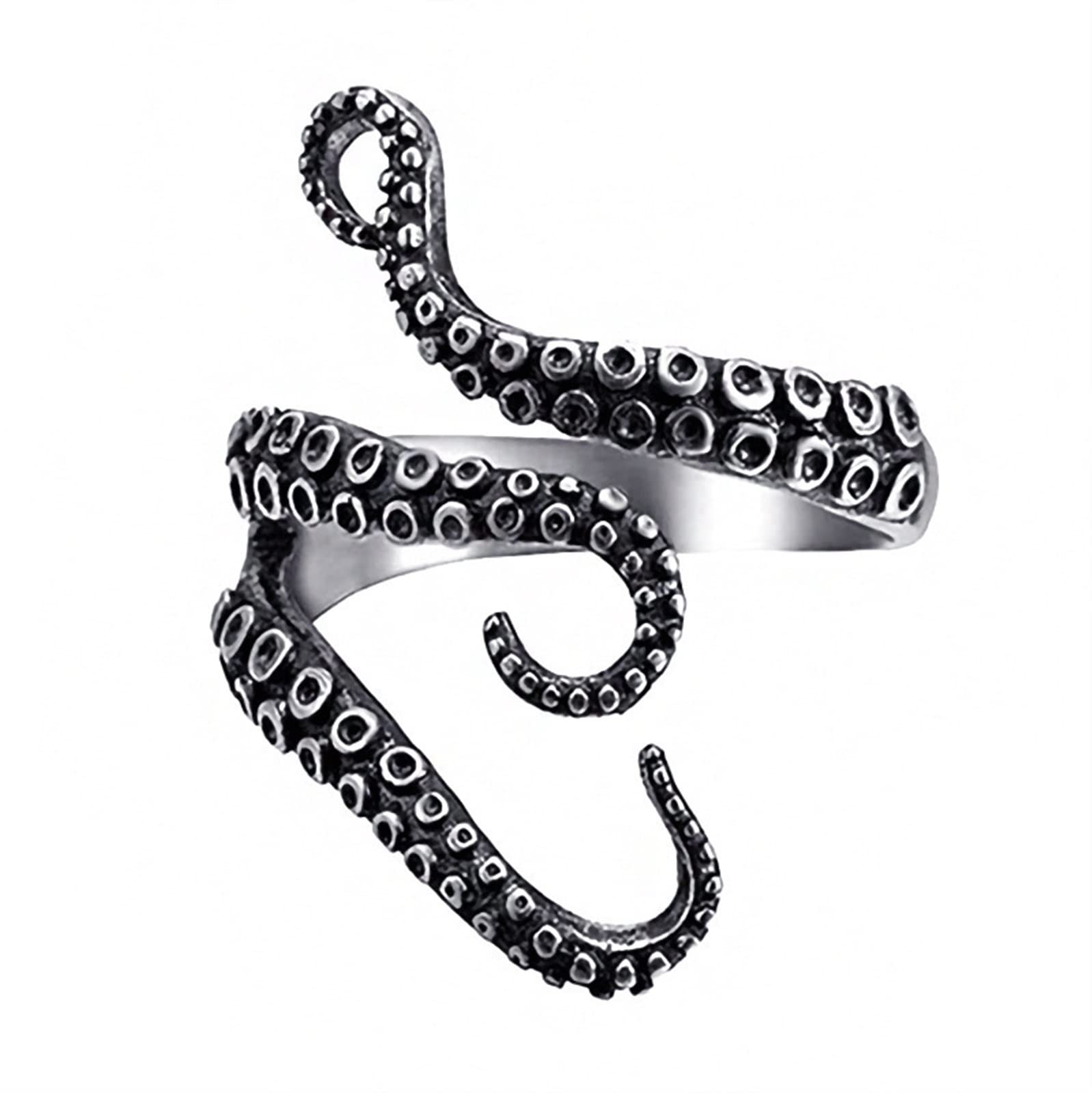 HRTLSSHRTLSS Men's Ring Alloy Octopus Ring Octopus Animal Ring Jewelry Girl