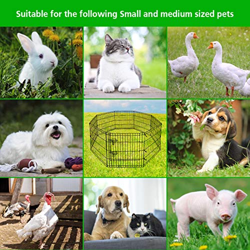 Artmalle ARTMALLE-3 Puppy Pet Playpen 8 Panel 24 Inch Indoor Outdoor Metal Portable Folding Animal Exercise Dog Fence Ideal For Pet Animals Dog Cat Rabbit Breed Puppy thumb #6