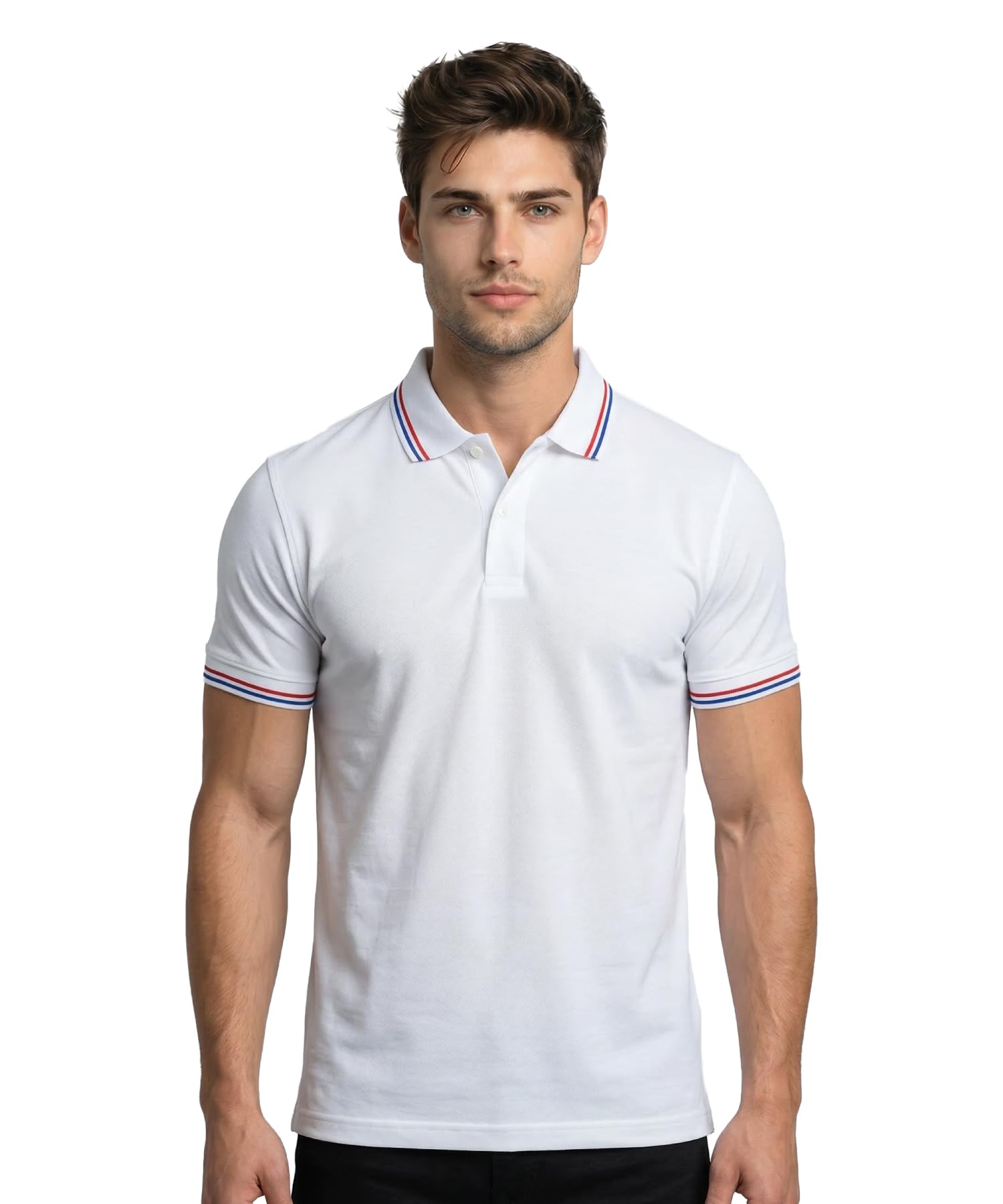 Cotton Polo T-Shirt | Half Sleeve Plain-Regular Fit | Soft Breathable Solid Tee | Collar Tshirts | Casual & Office Wear | Comfortable Everyday Cotton Polo | Mens Tshirts
