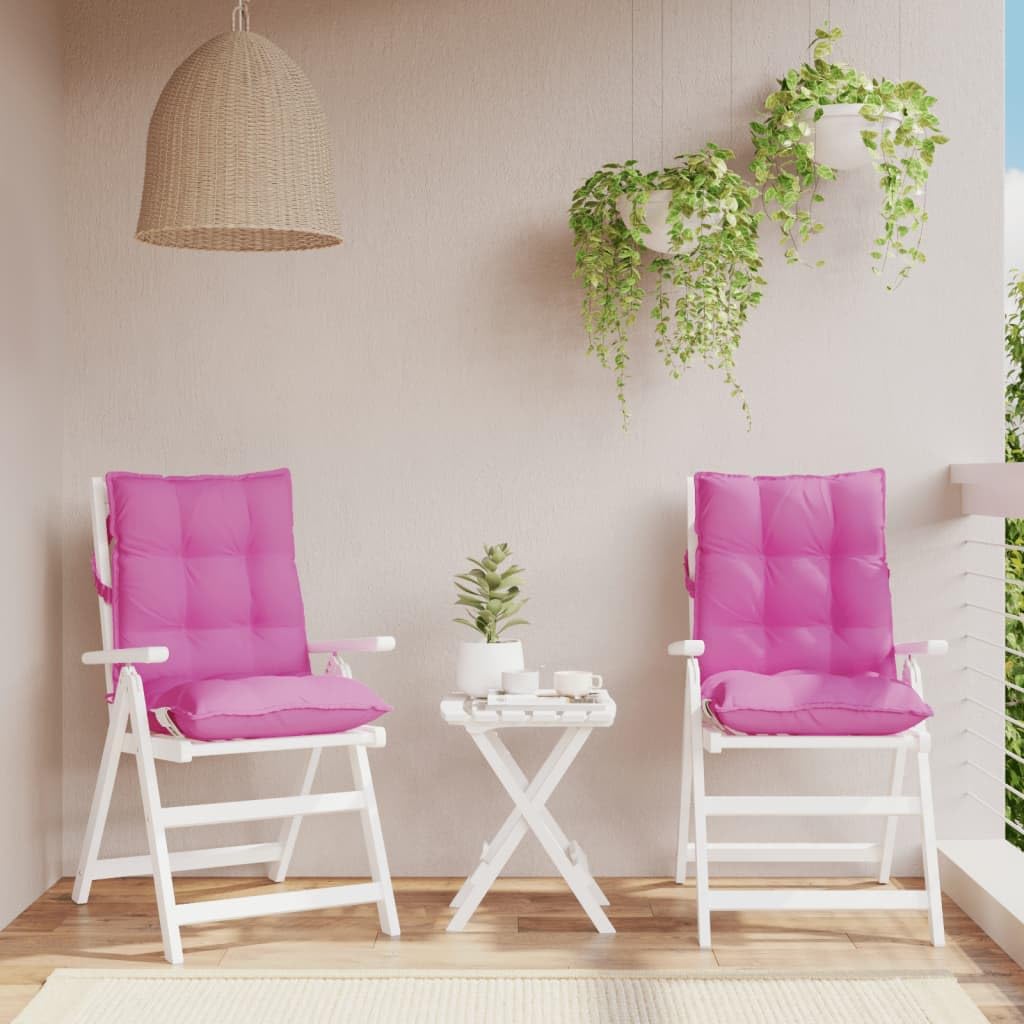 Coussin d'assise pour jardin à dossier bas Homgoday rose, soulage le dos sur chaise dure