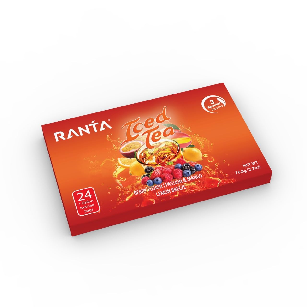 Ranta Assorted Flavored Iced Tea Bags, Fruit Tea Sampler