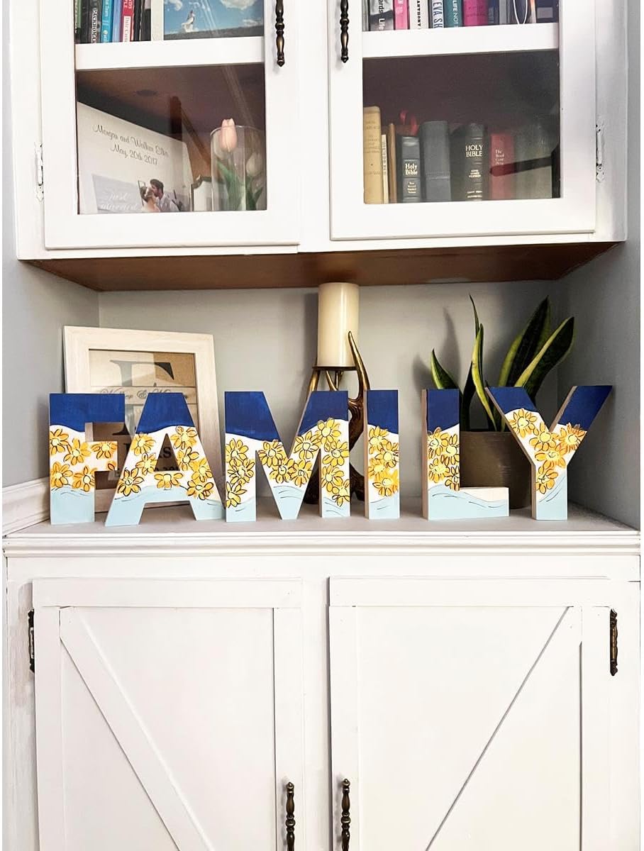Hampton Art Wood Letter Chunky 8" M, Wooden Letters, Wood Letters, Wooden Letters Wall Decor, Large Letters 8 Inch, Small for Crafts