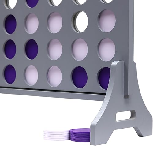 Miniatura 8 de Tailgating Pros Cuatro en una fila gris premium con funda de transporte  Juego de patio al aire libre de gran tamaño  Conecta varios discos seguidos