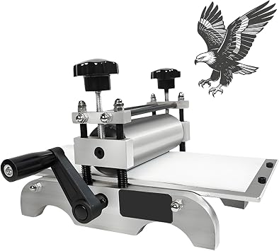 This Manual Flat Press Printing Machine, Portable Slab Roller Etching Press, Adjustable Height 17cm Roller for Printing Supplies