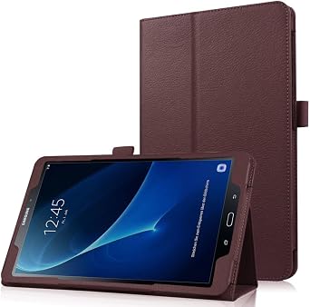Tablet Cover for Samsung Galaxy Tab A 10.1 T580 T585 T5872016 Release,Ultra Slim Folio Stand Lightweight Leather Case for Galaxy Tab A 10.1 2016 SM-T580 SM-T585 SM-T587 Li-Brown