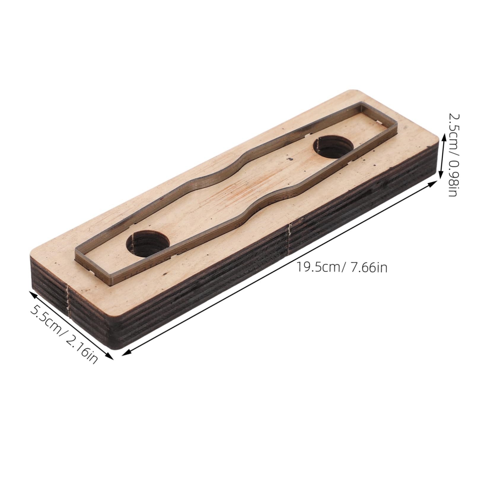 Operitacx Leather Craft Cutting Die DIY Leather Strip Mold Keychain Mold Thick Wooden Base Versatile Cutting for Handmade Crafts