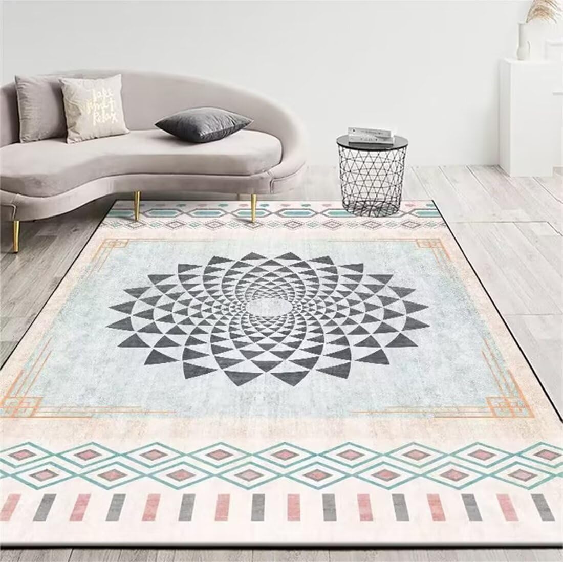 Tapis de sol de chambre luxueux bleu poudre 80X160CM