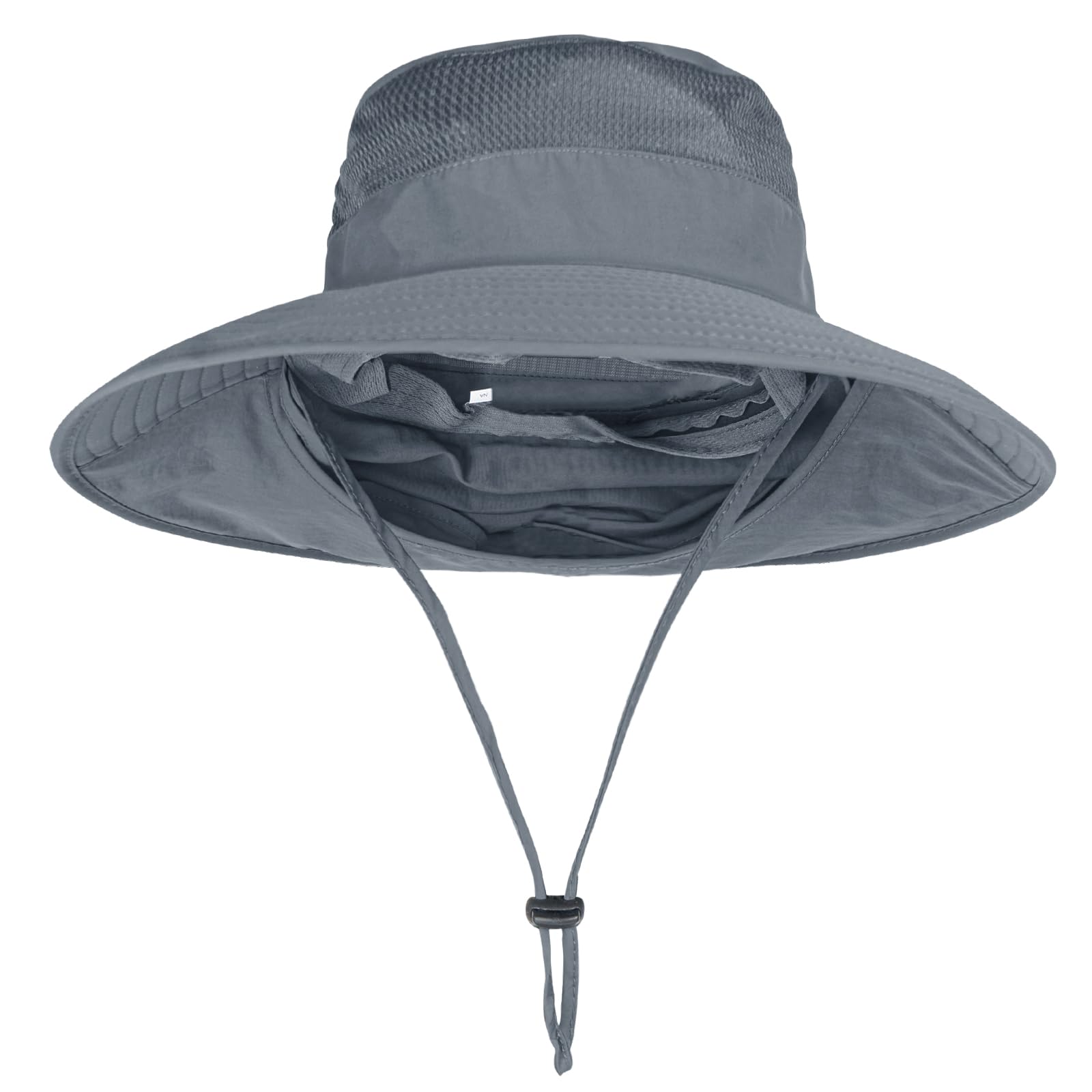 Rosoz Cappello da pescatore da uomo Safari, cappello da trekking da donna, cappello da pescatore UPF 50+, protezione UV con collo - 3