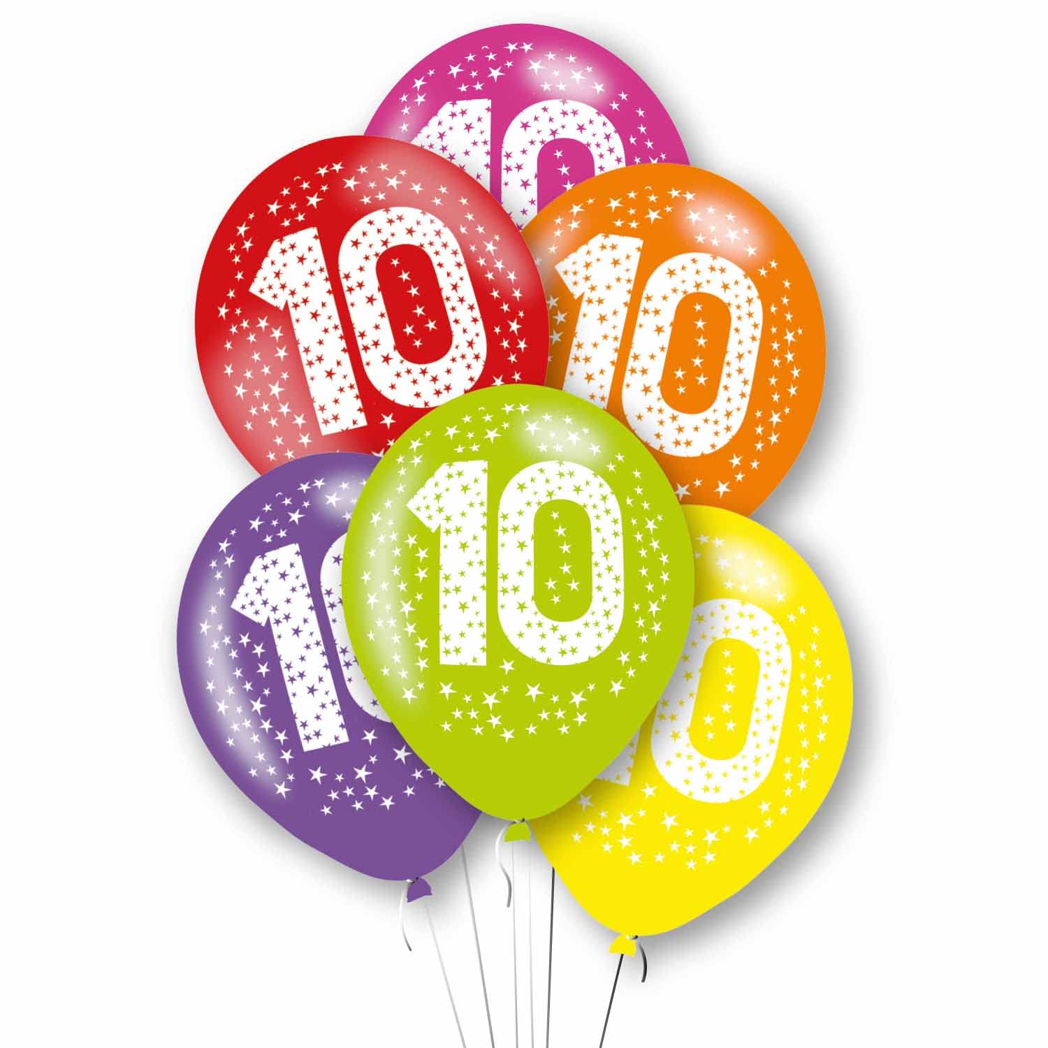 Amscan 9912737 Rtl Balloon Pk6 27Cm Age 10