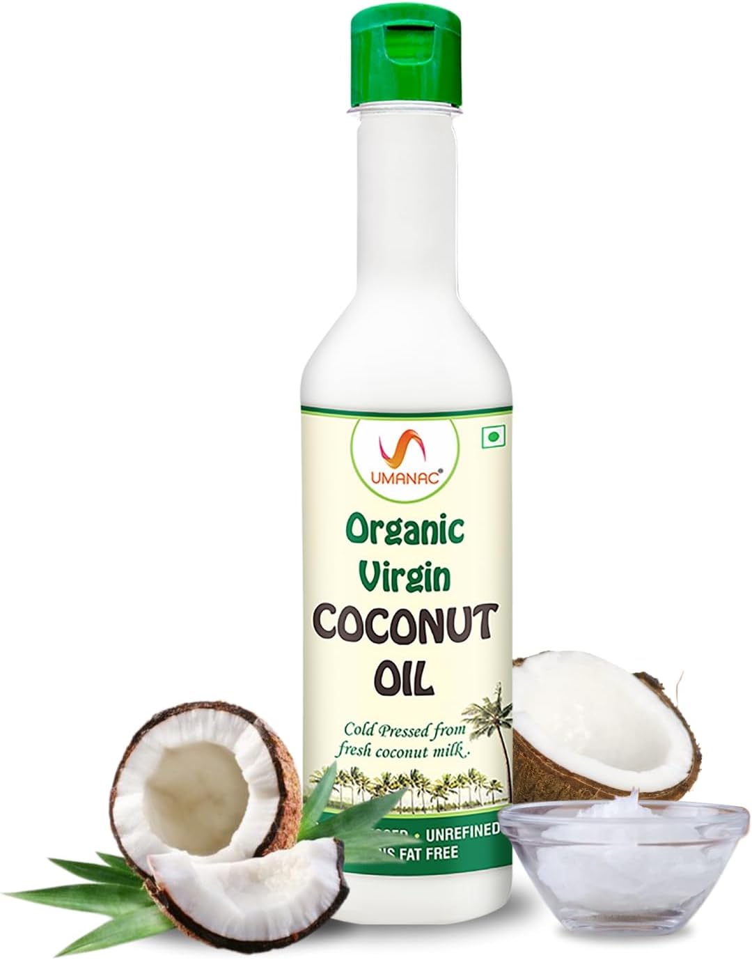 - Organic Virgin Coconut Oil- 500 Ml | Cold Pressed Method | 100% Organic | Unrefined | Fresh Coconut Milk | Natural Cooking Oil | Cococnut Oil For Hair & Skin