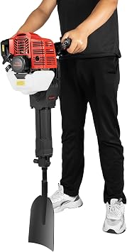 Handheld Trencher Digger Machine, 52cc Engine Gas Powered Garden Shovel for Digging, 2-Stroke Portable Gasoline Excavator, Garden Tree Digger for Garden Lawn Planting Shovel