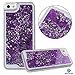 iPhone 6s plus case,iphone 6 plus case, liujie Liquid Cool Quicksand Moving Stars Bling Glitter Floating Dynamic Flowing Case Liquid Cover for Iphone 6s plus 5.5inch (purple)