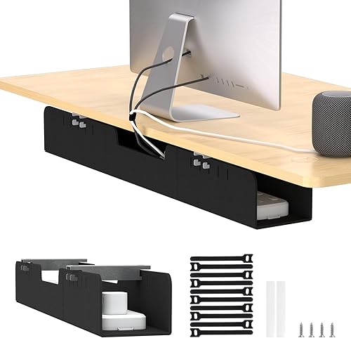 Organizador de cables para debajo del escritorio, organizador de cables de escritorio de pie, bandeja organizadora de cables de fieltro de 31.5 disponible en Yaxa Guatemala