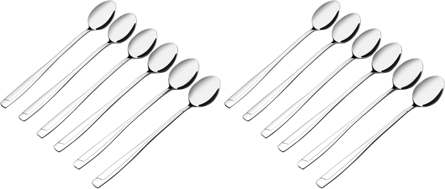 Cand Stainless Steel Ice Tea Spoons, Long Handle Ice Cream Spoon(Set of 16) (Pack of 2)