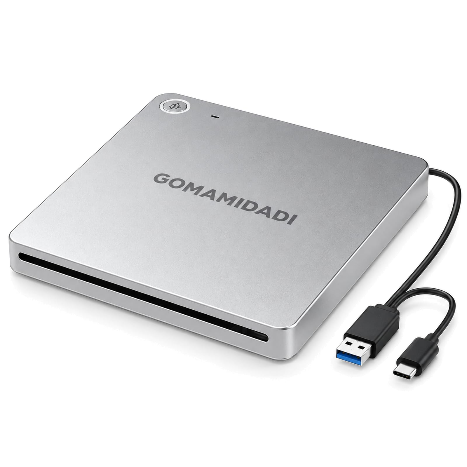 USB 3.0 & Typ-C Externes DVD-CD-Laufwerk, tragbarer Brenner und Leser für Laptop, PC, Mac, Windows 11/10/8/7, Plug & Play, leichtes Design für Zuhause, Büro und Reisen