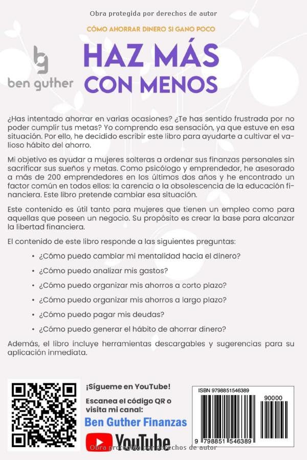 Miniatura 2 de Cómo Ahorrar Dinero si Gano Poco Haz Más con Menos Finanzas Personales para Mujeres Solteras (Spanish Edition)