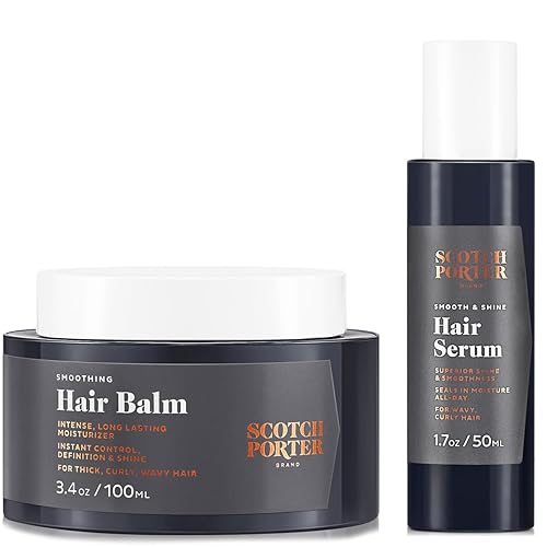 Scotch Porter Bálsamo para el cabello suavizante y suero para el cabello Smooth & Shine  Formulado con ingredientes no tóxicos, libre de parabenos,