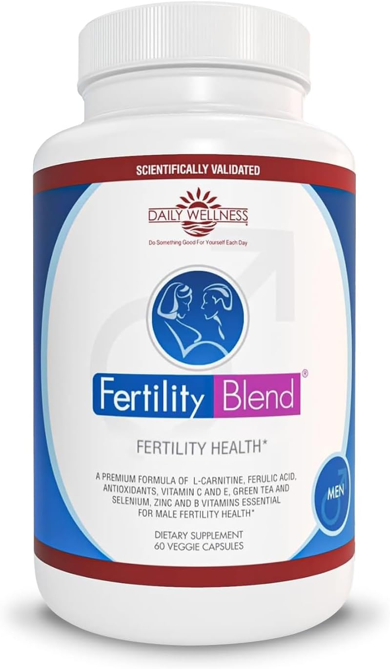 Daily Wellness for Men - Male Fertility Supplements, Vitamin Blend Pills - Male Count Pre-Conception for Him - Fertility Supplements for Men - 60 Capsules, 1 Pack