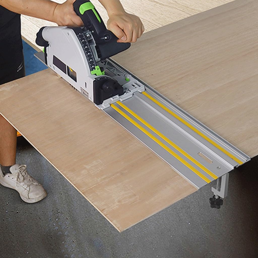 Szyna prowadząca piły szynowej Aluminiowe wytłaczane szyny prowadzące, do prowadnicy piły tarczowej Proste cięcie DIY Narzędzia do obróbki drewna(300mm)