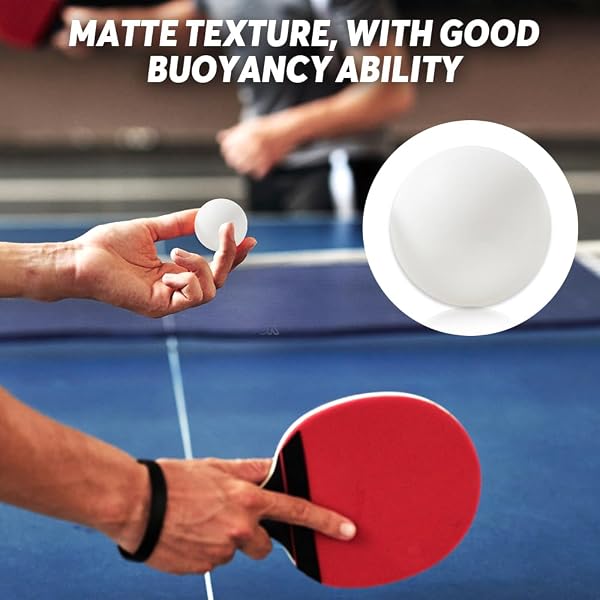 Mizikuu Lot de 50 balles de tennis de table blanches en plastique pour entraînement de ping-pong décorations sport - 2