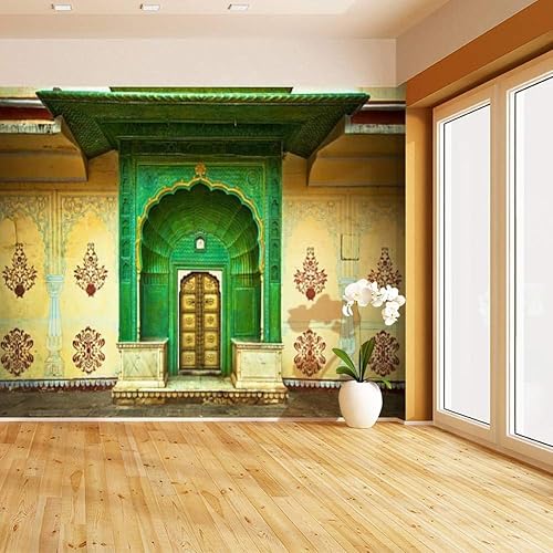 Miniatura 3 de Mural de pared puerta ornamentada en la puerta india fotos libres de derechos de autor Papel pintado autoadhesivo Papel pintado autoadhesivo