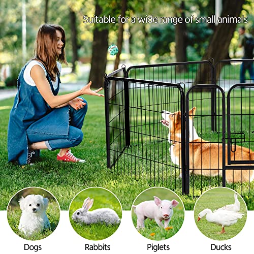 Image of Yaheetech 24in x 5.3ft Rustproof Foldable Metal Decorative Garden Fence | Durable Metal Frame, Tool-Free Quick Setup,Custom Multi-Shape,Fold Flat Storage, Multi-Scene For Garden Patio RV Camping