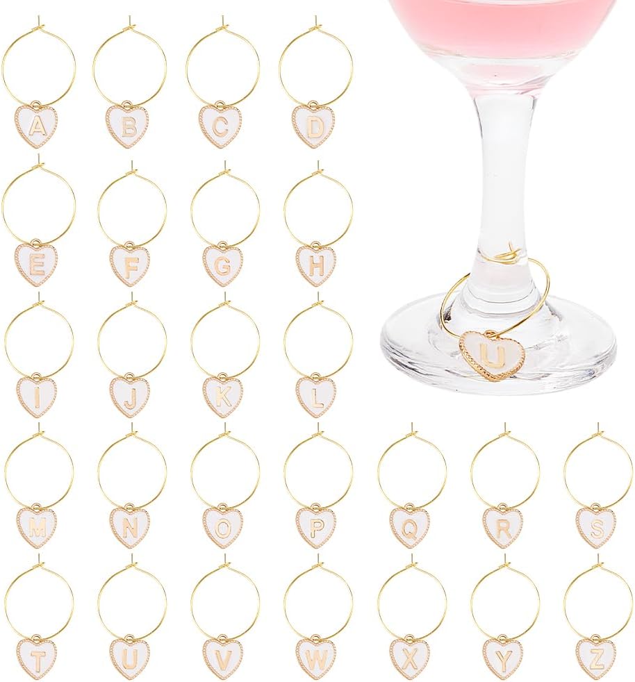 Breloques Pour Verres à Vin Noël – 28 Styles Dorés, En Alliage Et émail, Marqueurs De Verres Pour Fêtes