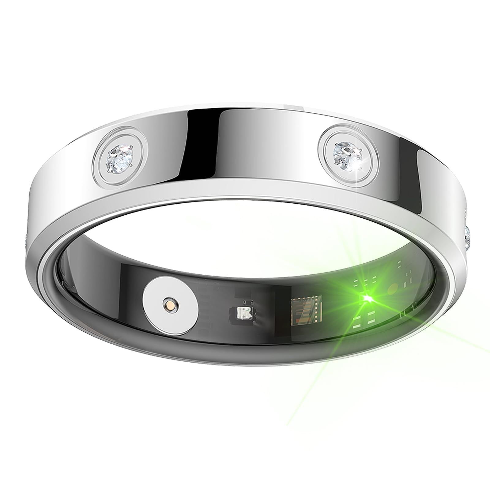 findtime Smart Ring Women Fitness Ring Pedometer Heart Rate Monitor Sleep Tracker Step Counter Fitness Tracker for Sports Time, Distance, Calories Compatible with Android iOS, Silver12