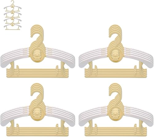 Miniatura 1 de JSF Perchas de armario para cuarto de bebé, colgador extensible de 11 a 14 pulgadas, gancho antideslizante para recién nacido, 20 piezas de perchas