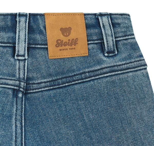 Steiff Jeanshose EU Größe 128 Navy Blazer, Jeans Hose, Kinderhose für jeden Anlass, lockere Bequeme Passform, waschmaschinenfest