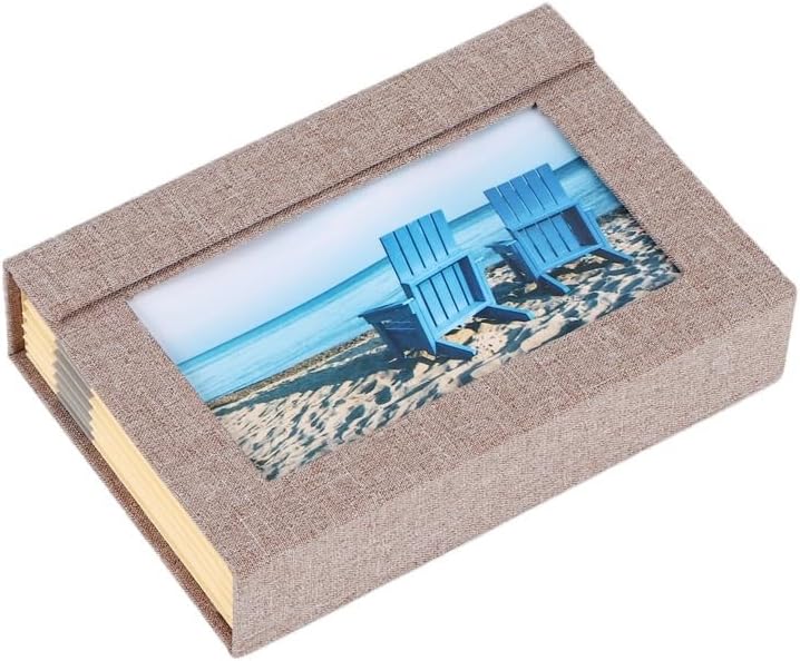 Travel Growth Commemorative Book ﻿ Cloth Cover Photo Frame Photo Storage Album Indoor Creative Folding Photo Frame Ornaments Applicable to photos, receipts, star cards, etc(Blue)