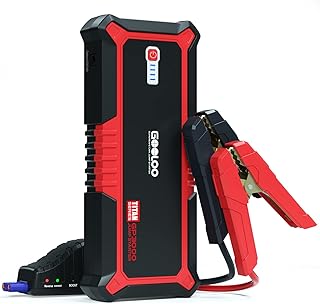 GOOLOO Upgraded GP3000 Jump Starter 3000A Peak Car Starter (Up to 9L Gas or 7L Diesel Engine) 12V Jump Box Auto Lithium Battery Booster SuperSafe Portable Power Pack with USB Quick Charge, Type-C Port