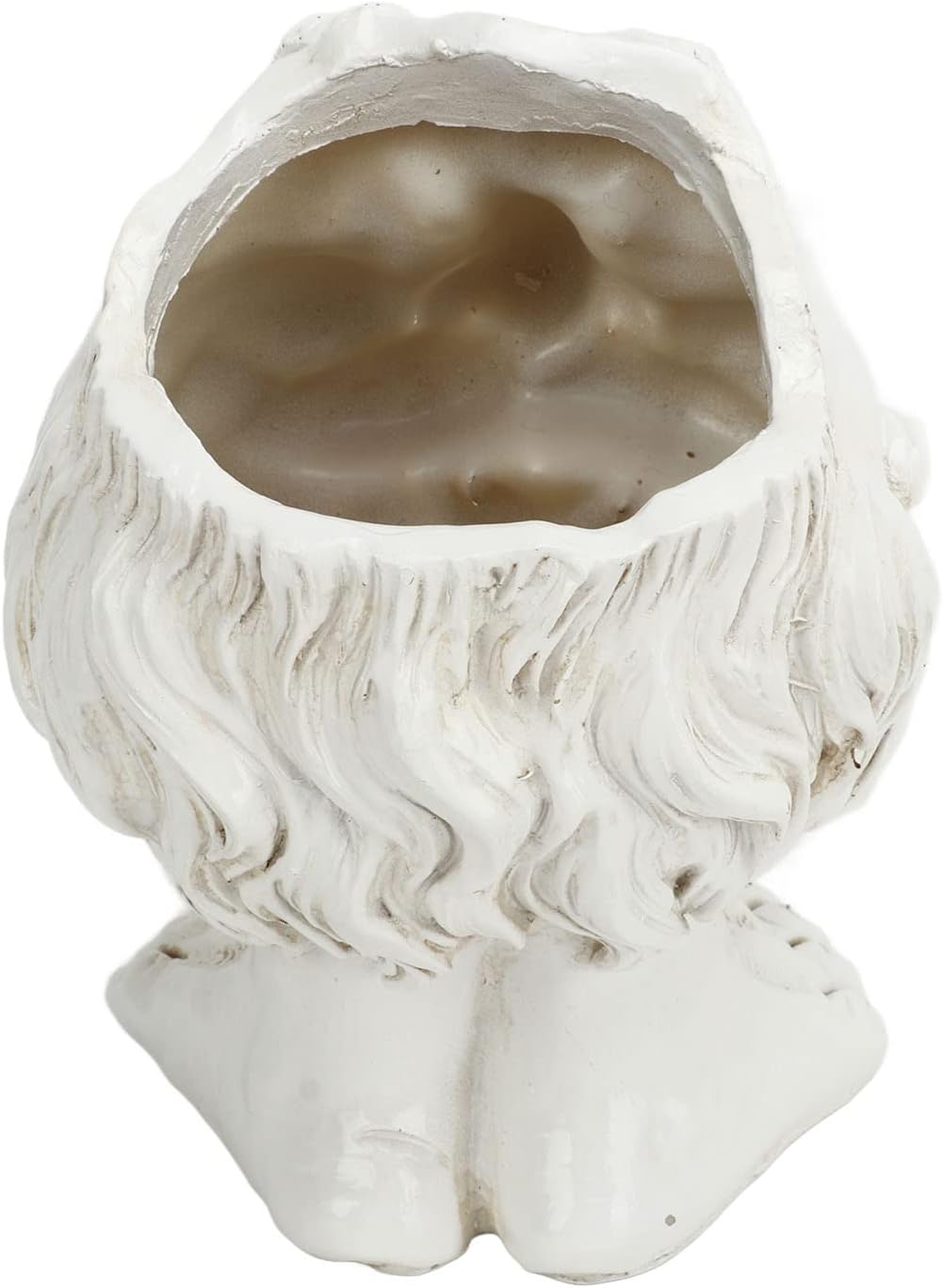 Alomejor Garden Statue Planter, Hand Painted Details Face Flower Pot Unique Design for Gardeners Patio Balcony Outdoor Decor