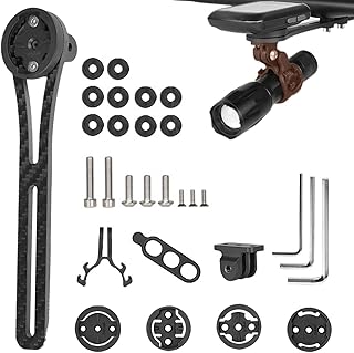 Loandicy Front Bike Computer Mount - Front Bike Computer Holder Combo Mounting Kit - Sport Camera Bicycle Light Mount Holder, Road Bike Extended Combo Mount