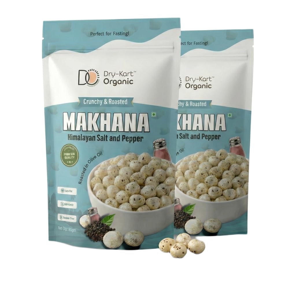 Roasted Makhana – Salt & Pepper | Crunchy, Healthy, High Protein Fox Nuts | Ready-to-Eat Superfood Snack Pack of 2-picture-23