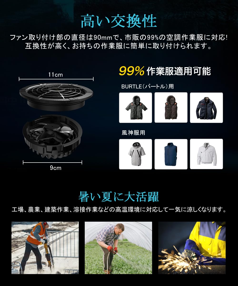 【新品】空調服用ファンバッテリーセット52V 45000mAh SK-5201 Amazon.co.jp: 【SK-5201 52V専用 ファンのみ】バッテリー 別売 接続