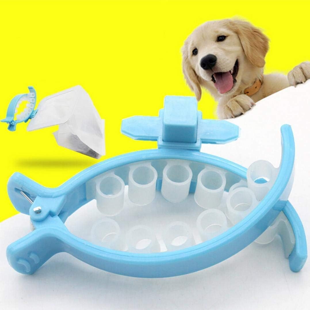 PETS EMPIRE Soft Silicone Dog Tail Poo Pack Waste Bag with Portable Holder Clip (Medium), 20 Pieces
