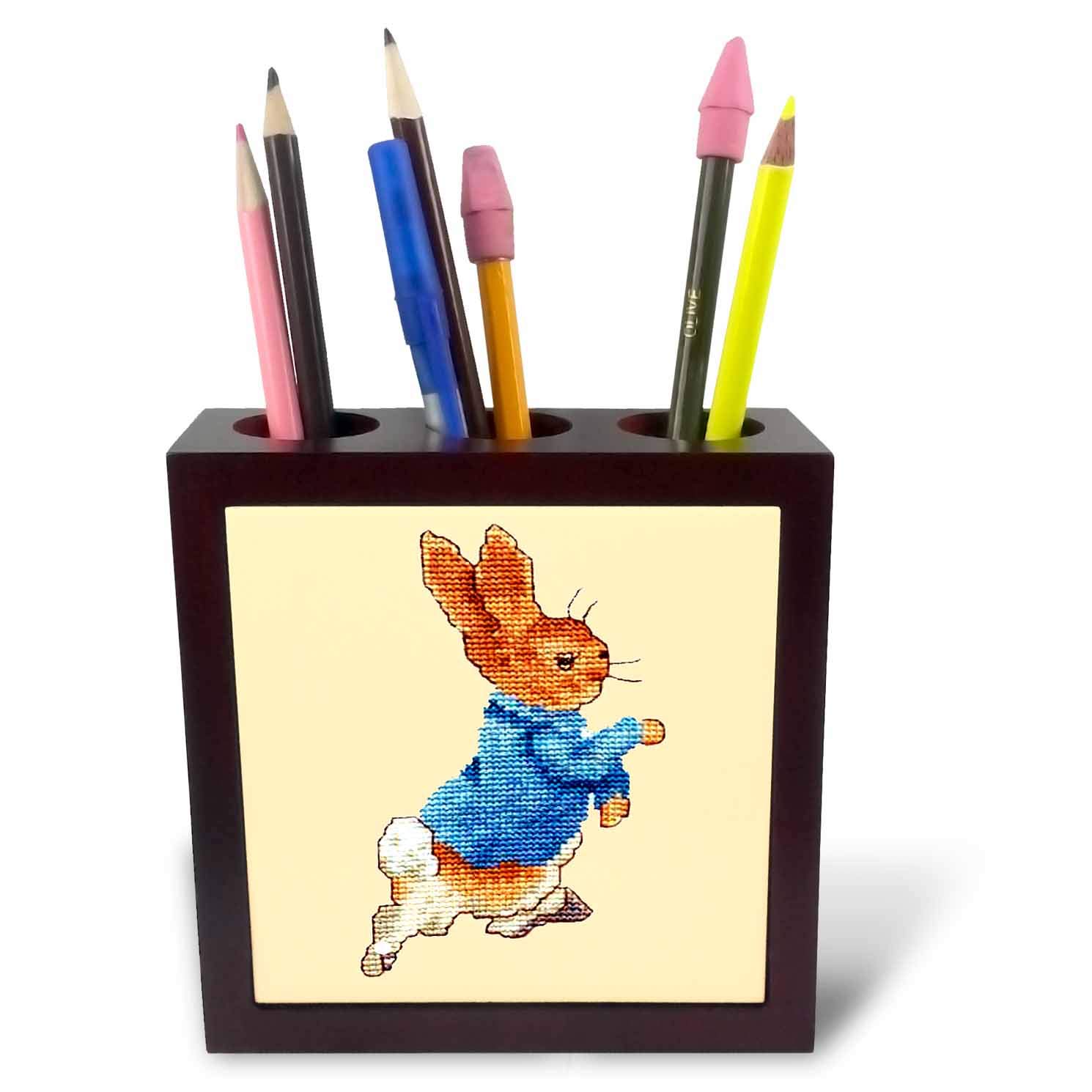 3Drose Peter Rabbit - Tile Pen Holder, 5-Inch (Ph_932_1)