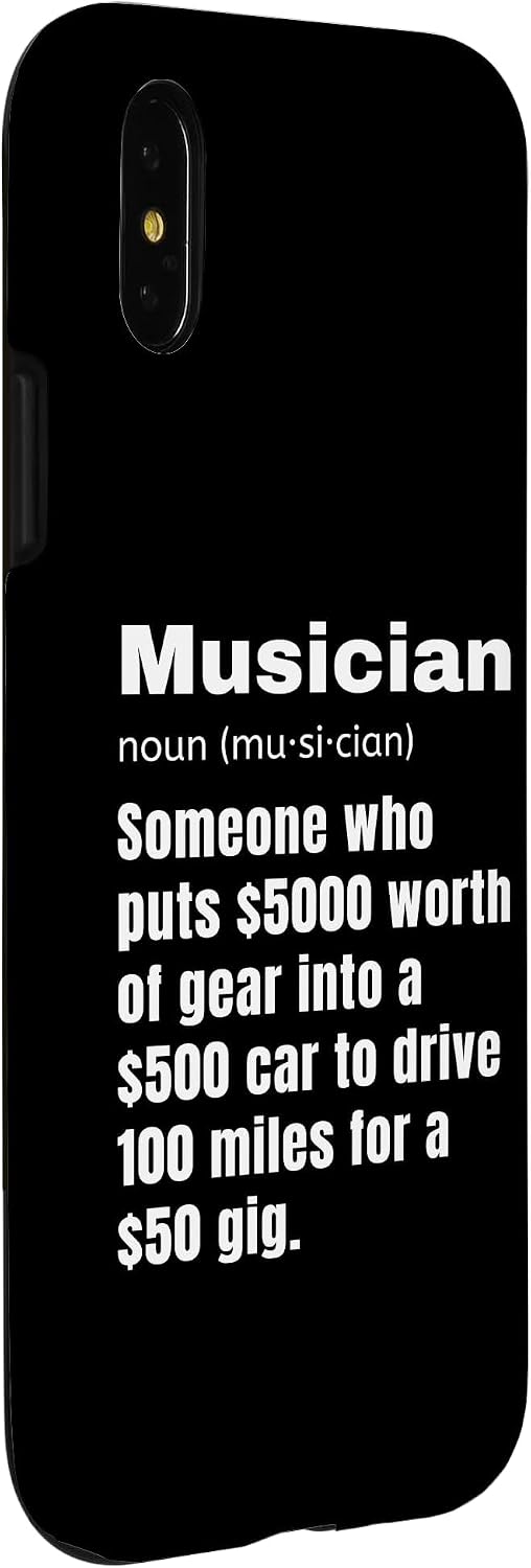 Funny Musician Definition Meaning Sarcastic Joke Quote Gig Case for iPhone X/XS image 3
