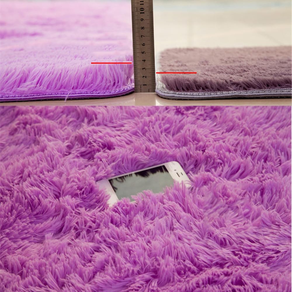 Silky Fluffy Carpet Modern Home Decor Long Plush Shaggy Rug Play Mats Sofa Living Bedroom Bedside Mat Balcony Carpets,Cream White,40X60cm(15.7x23.6in)