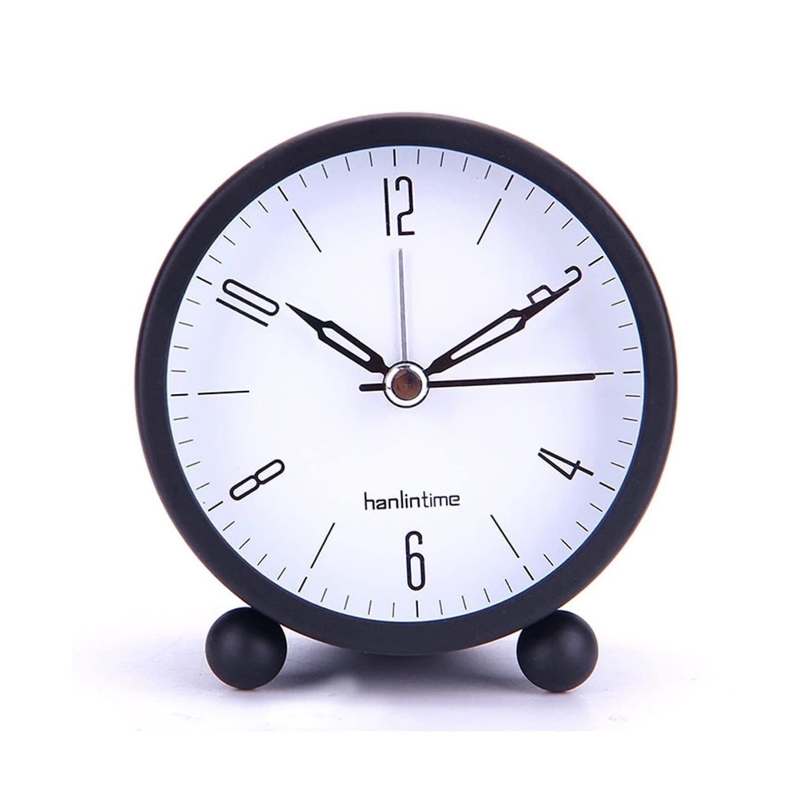 SBZIOJHDR alarm clock, Alarm clocks bedside for bedrooms,4 Inch Clock Silent Desktop Round Digital With Night Light Metal Luminous Bedroom Bedside Small Decor