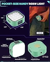 Vista 5 de IFOOTAGE Luz de video para cámara, luz de cámara inteligente RGBW portátil, control inteligente por aplicación/18 efectos