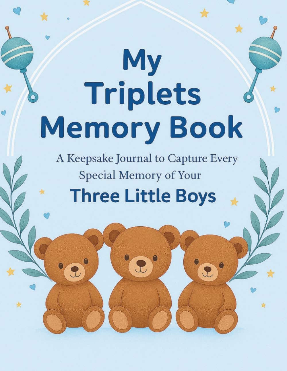 Boys Triplet Memory Book      Paperback – December 7, 2025