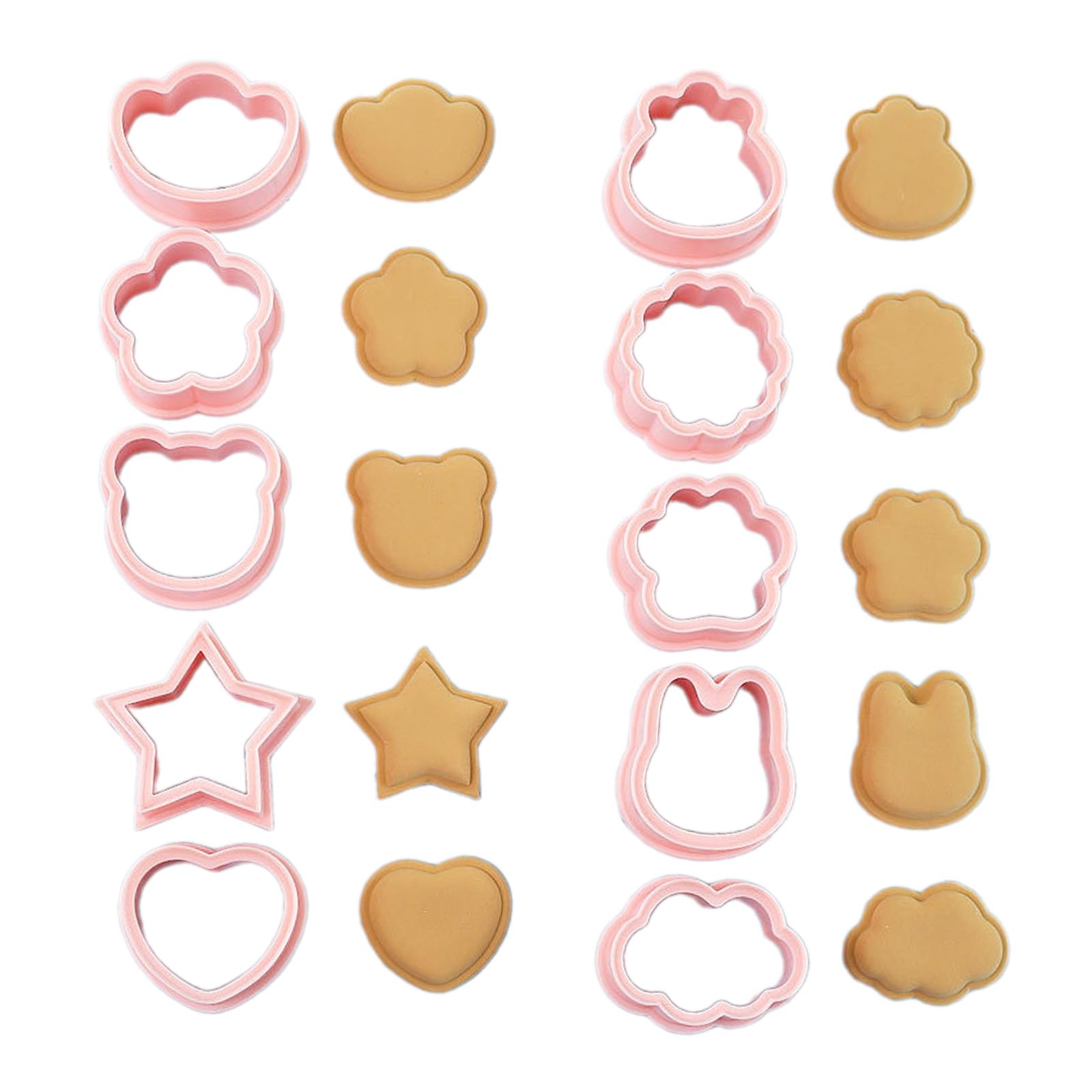 Buxuaaaa 10Pcs Cartoon Pattern Cookie Cutter Bakings Decorating Tool Biscuit Molds Fruit and Vegetable Cutter Molds Press Cookie