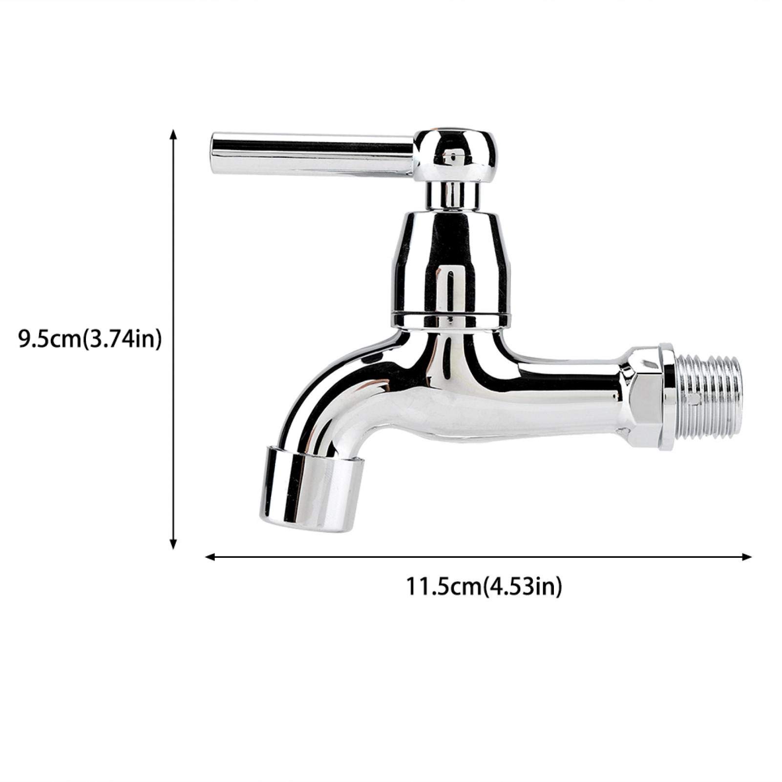 Water Faucet ABS Washing Machine Faucet Sink Basin Cold Water Tap with Single Spout and Handle for Kitchen — view 6