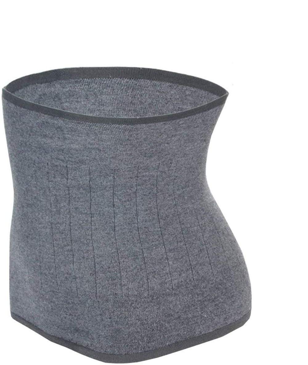 ProLeo Calentador de riñones de cachemira suave para invierno, cintura elástica, color gris