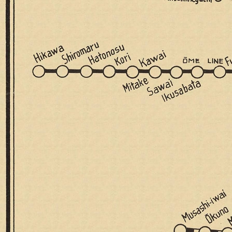 Amazon.com: Antiguos Maps -Tokyo Japan Railway Map Circa